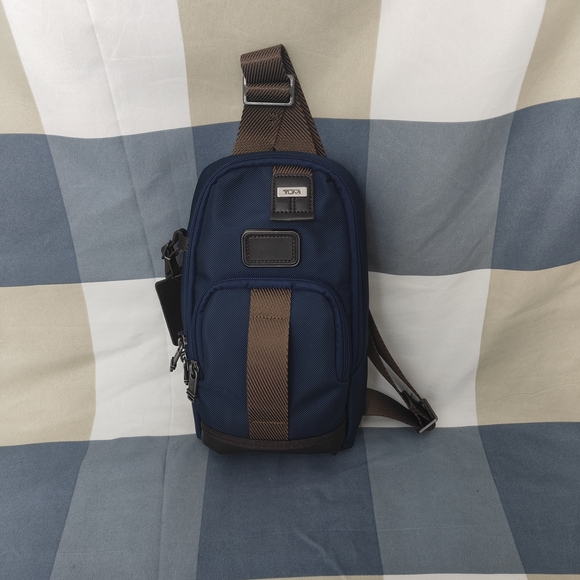 Tumi Blue and Brown Belt Bag - Picture 1 of 6
